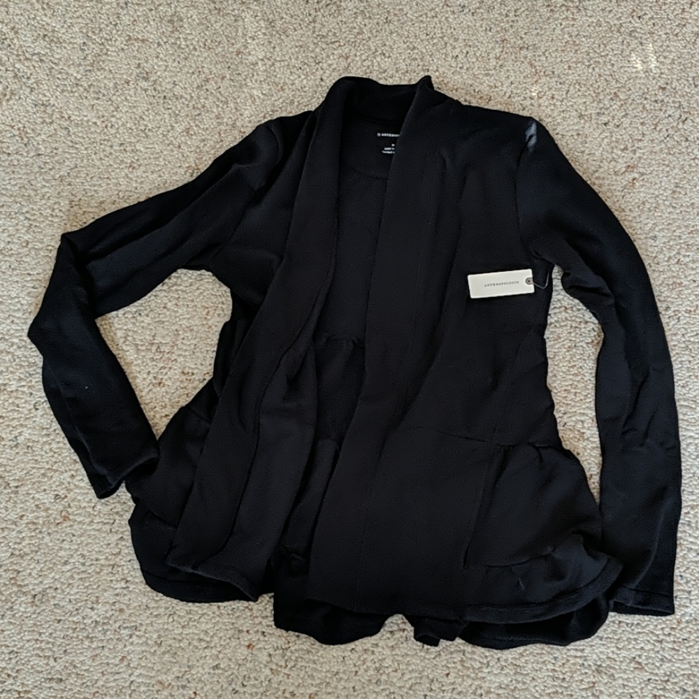 Black medium long cardigan